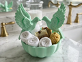 Lovebird Decorative Storage Bowl — example colour. Includes: One finished printed item; display accessories excluded. Approximate dimensions (Width × Depth × Height): 1 supplied: 190.5 × 160.6 × 194 mm.