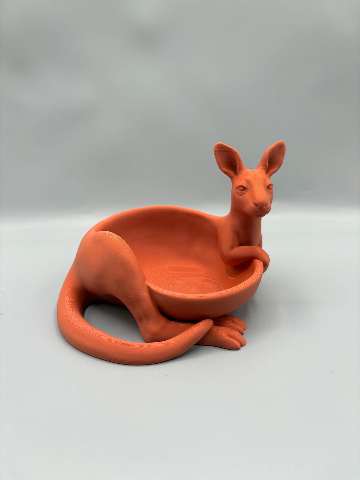 Kangaroo Pouch Catchall Tray — example colour. Includes: One finished printed item; display accessories excluded. Approximate dimensions (Width × Depth × Height): 1 supplied: 177.8 × 146.5 × 125.1 mm.