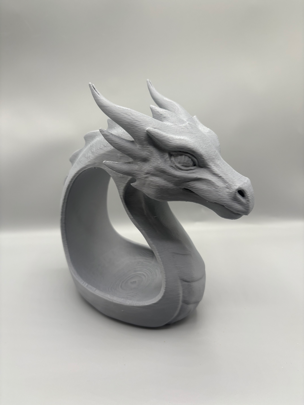 Dragon Entryway Catchall Bowl — example colour. Includes: One finished printed item; display accessories excluded. Approximate dimensions (Width × Depth × Height): 1 supplied: 196.6 × 113.6 × 197.8 mm.