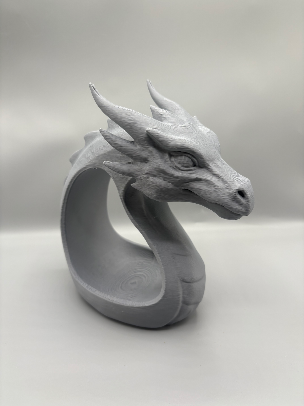 Dragon Entryway Catchall Bowl — example colour. Includes: One finished printed item; display accessories excluded. Approximate dimensions (Width × Depth × Height): 1 supplied: 196.6 × 113.6 × 197.8 mm.