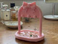Bow Necklace Stand & Jewellery Tray — example colour. Includes: One finished printed item; display accessories excluded. Approximate dimensions (Width × Depth × Height): 1 supplied: 132 × 114.3 × 165.1 mm.