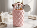 Tufted Brush & Desk Caddy with Handle — example colour. Includes: One finished item supplied; display accessories are excluded. Approximate dimensions (Width × Depth × Height): 1 supplied: 87.1 × 85.7 × 152.4 mm.
