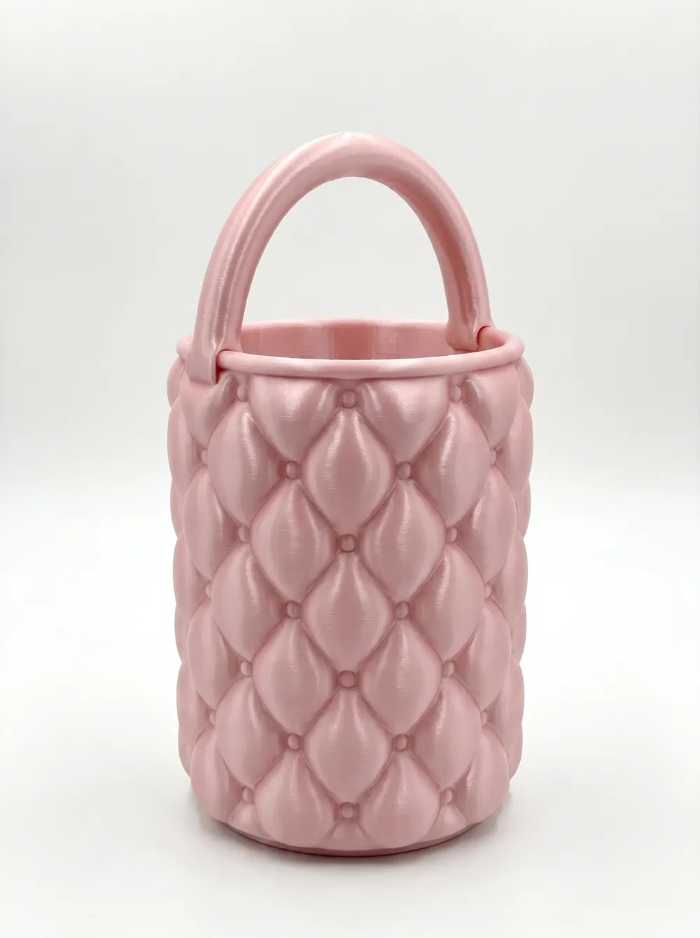 Tufted Brush & Desk Caddy with Handle — example colour. Includes: One finished item supplied; display accessories are excluded. Approximate dimensions (Width × Depth × Height): 1 supplied: 87.1 × 85.7 × 152.4 mm.
