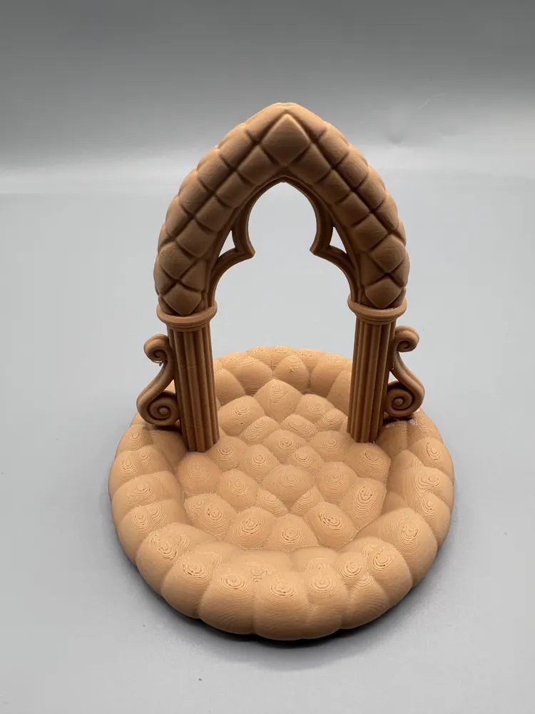 Gothic Arch Quilted Jewellery Tray — example colour. Includes: One finished item supplied; display accessories are excluded. Approximate dimensions (Width × Depth × Height): 1 supplied: 131 × 127 × 131.8 mm.