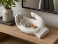 Open Palm Sculptural Catchall Tray — example colour. Includes: One finished item supplied; display accessories are excluded. Approximate dimensions (Width × Depth × Height): 1 supplied: 177.8 × 128.6 × 101.9 mm.