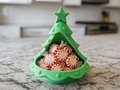 Star-Topped Christmas Tree Treat Holder — example colour. Includes: One finished item supplied; display accessories are excluded. Approximate dimensions (Width × Depth × Height): 1 supplied: 114.3 × 112.8 × 136 mm.