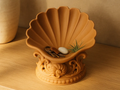 Mediterranean Shell Catchall Bowl — example colour. Includes: One finished item supplied; display accessories are excluded. Approximate dimensions (Width × Depth × Height): 1 supplied: 114.3 × 105.1 × 107.7 mm.