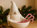 Christmas Gnome Decorative Catchall Bowl — example colour. Includes: One finished item supplied; display accessories are excluded. Approximate dimensions (Width × Depth × Height): 1 supplied: 133.3 × 106.7 × 150.3 mm.
