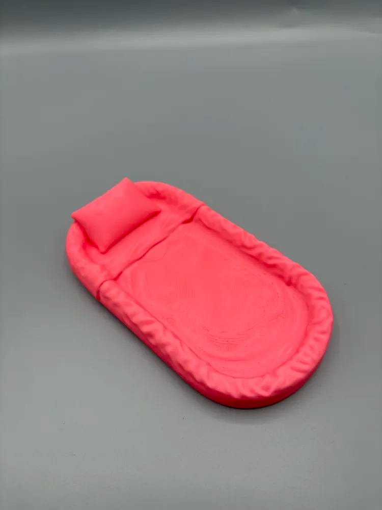 Mini Bed & Pillow Jewellery Tray — example colour. Includes: One finished item supplied; display accessories are excluded. Approximate dimensions (Width × Depth × Height): 1 supplied: 152.4 × 83.9 × 21.3 mm.