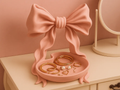 Ribbon Bow Wavy-Edge Jewellery Tray — example colour. Includes: One finished item supplied; display accessories are excluded. Approximate dimensions (Width × Depth × Height): 1 supplied: 138.7 × 119.4 × 176.7 mm.