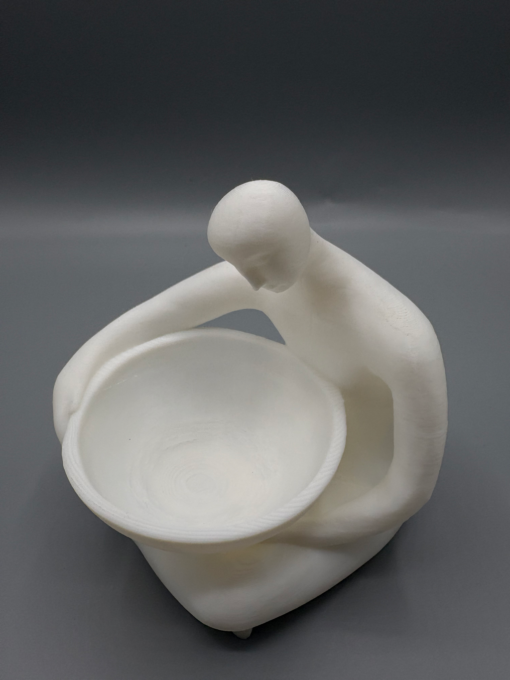 Serene Guardian Sculptural Display Bowl — example colour. Includes: One finished item supplied; display accessories are excluded. Approximate dimensions (Width × Depth × Height): 1 supplied: 173.7 × 171 × 174.4 mm.