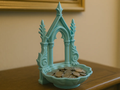 Gothic Arch Shell Catchall Tray — example colour. Includes: One finished item supplied; display accessories are excluded. Approximate dimensions (Width × Depth × Height): 1 supplied: 121.5 × 107.6 × 177.1 mm.