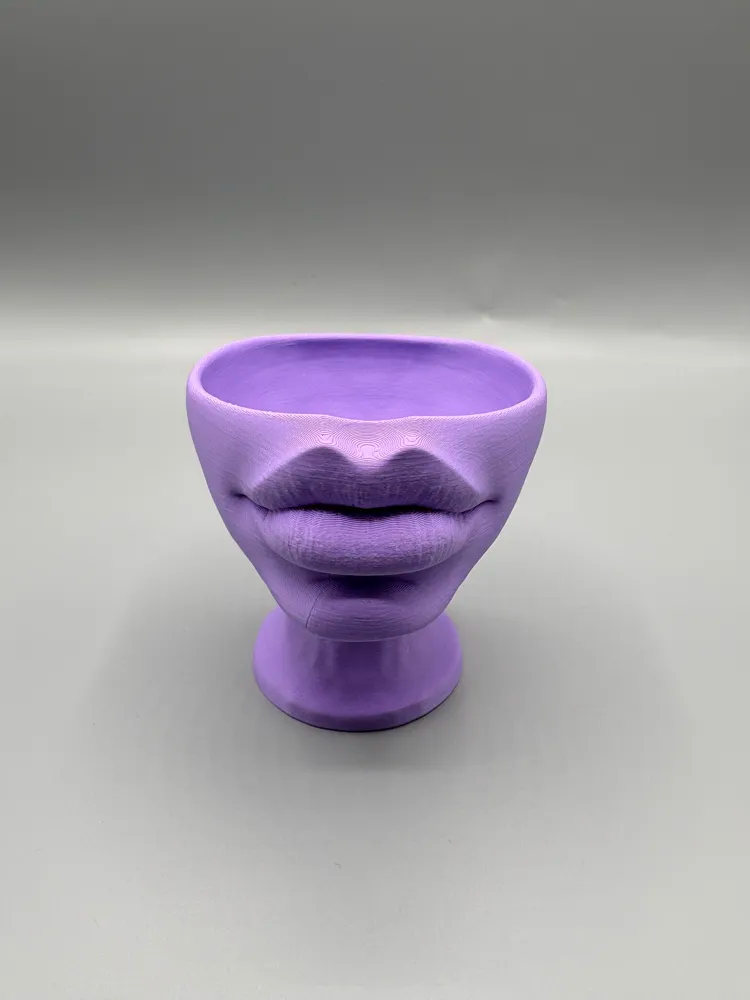 Sculptural Lips Decorative Planter — example colour. Includes: One finished item supplied; display accessories are excluded. Approximate dimensions (Width × Depth × Height): 1 supplied: 82.2 × 76.7 × 83.7 mm.
