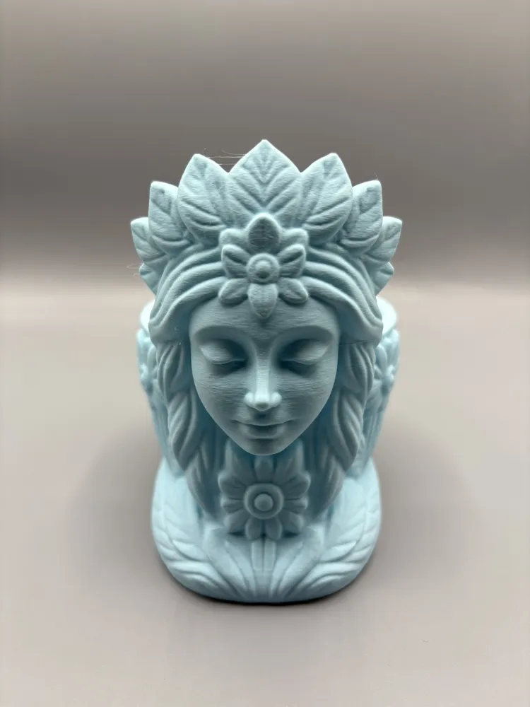 Floral Goddess Decorative Planter — example colour. Includes: One finished item supplied; display accessories are excluded. Approximate dimensions (Width × Depth × Height): 1 supplied: 89 × 63.5 × 83.5 mm.