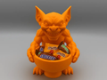 Gargoyle Halloween Wrapped-Treat Bowl — example colour. Includes: One finished item supplied; display accessories are excluded. Approximate dimensions (Width × Depth × Height): 1 supplied: 144.5 × 142.2 × 203.2 mm.