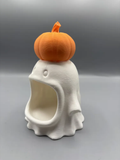 Halloween Ghost & Pumpkin Hat Display Bowl — example colour. Includes: One finished item supplied; display accessories are excluded. Approximate dimensions (Width × Depth × Height): 1 supplied: 148.8 × 146.1 × 228.6 mm.