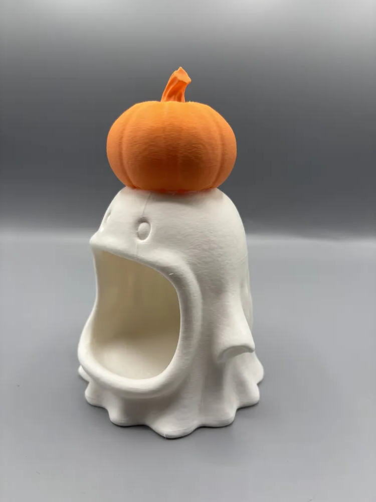 Halloween Ghost & Pumpkin Hat Display Bowl — example colour. Includes: One finished item supplied; display accessories are excluded. Approximate dimensions (Width × Depth × Height): 1 supplied: 148.8 × 146.1 × 228.6 mm.