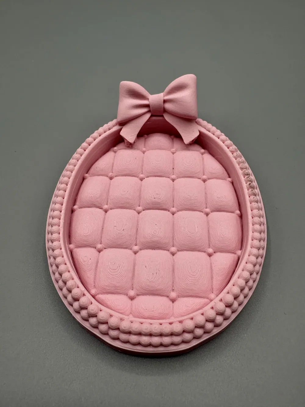 Quilted Coquette Bow Jewellery Holder — example colour. Includes: One finished item supplied; display accessories are excluded.