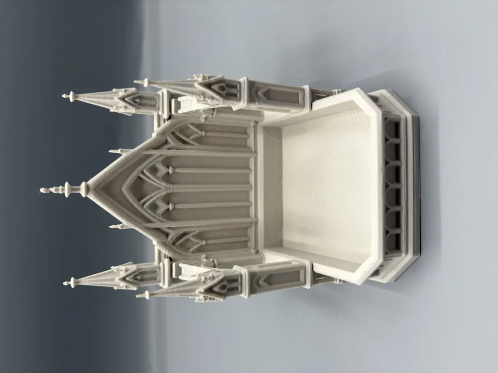 Gothic Cathedral Storage Catchall Tray — example colour. Includes: One finished item supplied; display accessories are excluded. Approximate dimensions (W × D × H): • Gothic Cathedral Storage Catchall Tray: 145.5 × 146 × 177.8 mm.