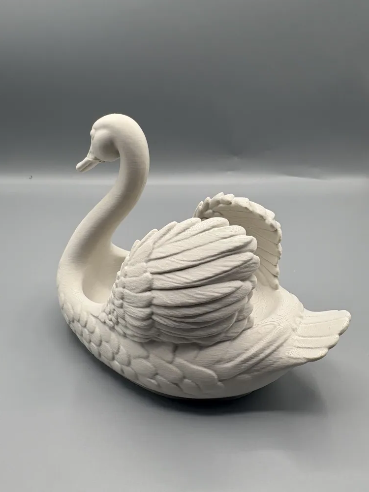 Swan Feather Jewellery Catchall Tray — example colour. Includes: One finished item supplied; display accessories are excluded. Approximate dimensions (Width × Depth × Height): 1 supplied: 164 × 93.9 × 124.7 mm.