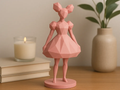 Low-Poly Couture Decorative Figurine — example colour. Includes: One finished item supplied; display accessories are excluded. Approximate dimensions (W × D × H): • Low-Poly Couture Decorative Figurine: 72.5 × 60.1 × 146.5 mm.