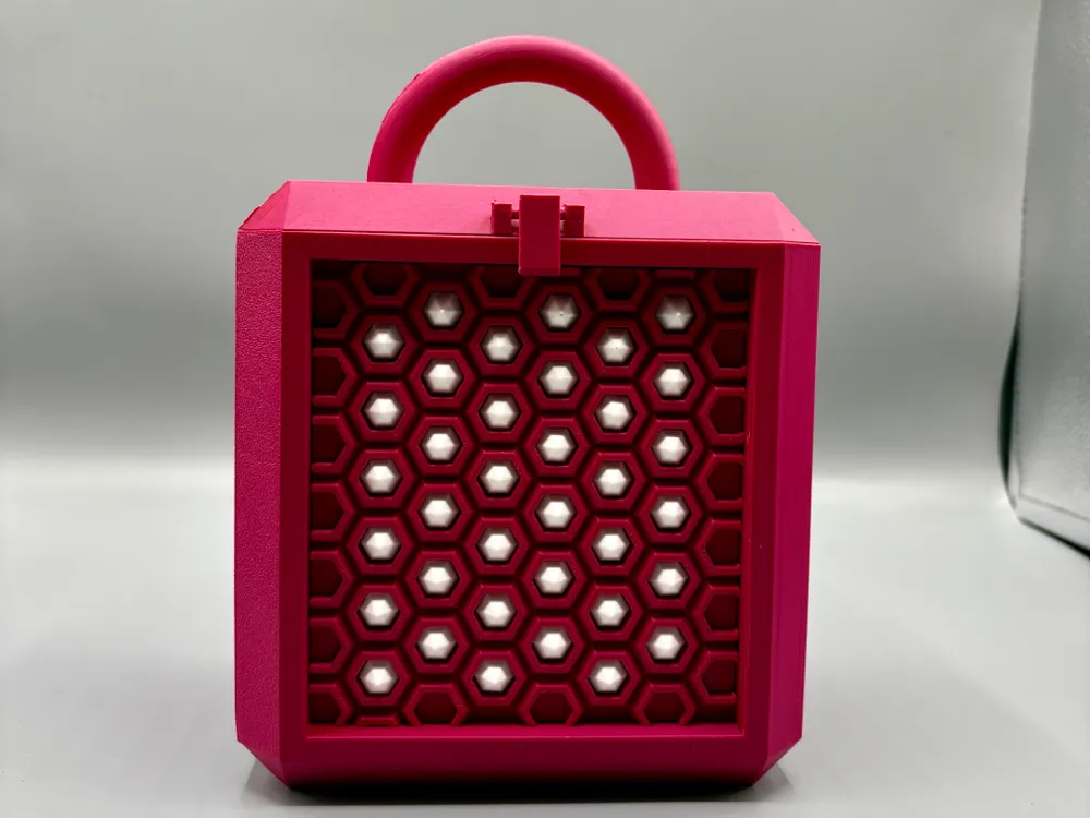 Geometric Hexagon Decorative Handbag — example colour. Includes: One finished item supplied; display accessories are excluded.