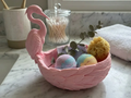 Heron Feather Vanity Accessory Bowl — example colour. Includes: One finished item supplied; display accessories are excluded. Approximate dimensions (Width × Depth × Height): 1 supplied: 167.3 × 152.4 × 170.1 mm.
