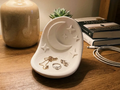 Crescent Moon & Stars Jewellery Dish — example colour. Includes: One finished item supplied; display accessories are excluded. Approximate dimensions (Width × Depth × Height): 1 supplied: 156.6 × 152.4 × 150.6 mm.