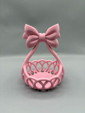 Lattice Bow Handle Vanity Basket — example colour. Includes: One finished item supplied; display accessories are excluded. Approximate dimensions (Width × Depth × Height): 1 supplied: 140.6 × 139.7 × 191.1 mm.