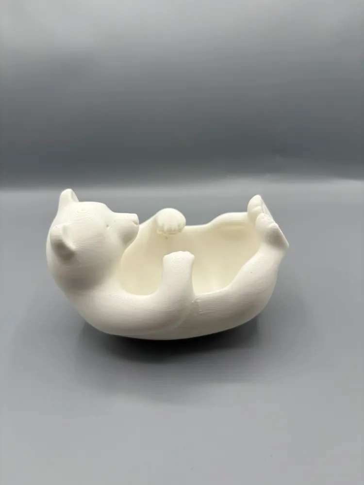 Reclining Bear Valet Catchall Tray — example colour. Includes: One finished item supplied; display accessories are excluded. Approximate dimensions (Width × Depth × Height): 1 supplied: 177.2 × 127 × 107.8 mm.