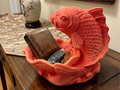 Leaping Koi & Wave Catchall Tray — example colour. Includes: One finished item supplied; display accessories are excluded. Approximate dimensions (Width × Depth × Height): 1 supplied: 219.7 × 156.7 × 200.6 mm.
