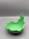 Christmas Tree Wrapped-Treat Display Bowl — example colour. Includes: One finished item supplied; display accessories are excluded. Approximate dimensions (Width × Depth × Height): 1 supplied: 143.3 × 140 × 127 mm.