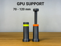 Adjustable GPU Support — example colour. Includes: one adjustable gpu support. Approximate dimensions (Width × Depth × Height): 1 supplied: 27.5 × 27.5 × 70–120 mm.