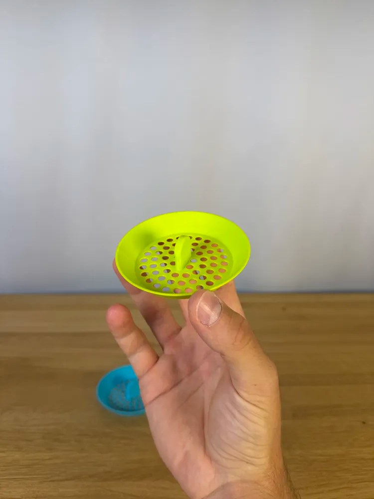 Sink Drain Catcher - Pack of 5 — example colour. Includes: 5 drain catchers. Approximate dimensions (Width × Depth × Height): 5 supplied: 84.2 × 84.2 × 20 mm.