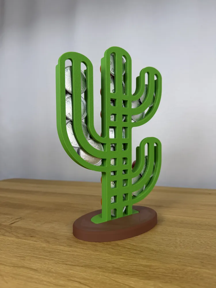 Nespresso Capsule Cactus Holder — example colour. Includes: One complete printed item in the selected configuration. Approximate dimensions (Width × Depth × Height): 1 supplied: 176.8 × 31.6 × 250 mm; 1 supplied: 136 × 85.6 × 12 mm.