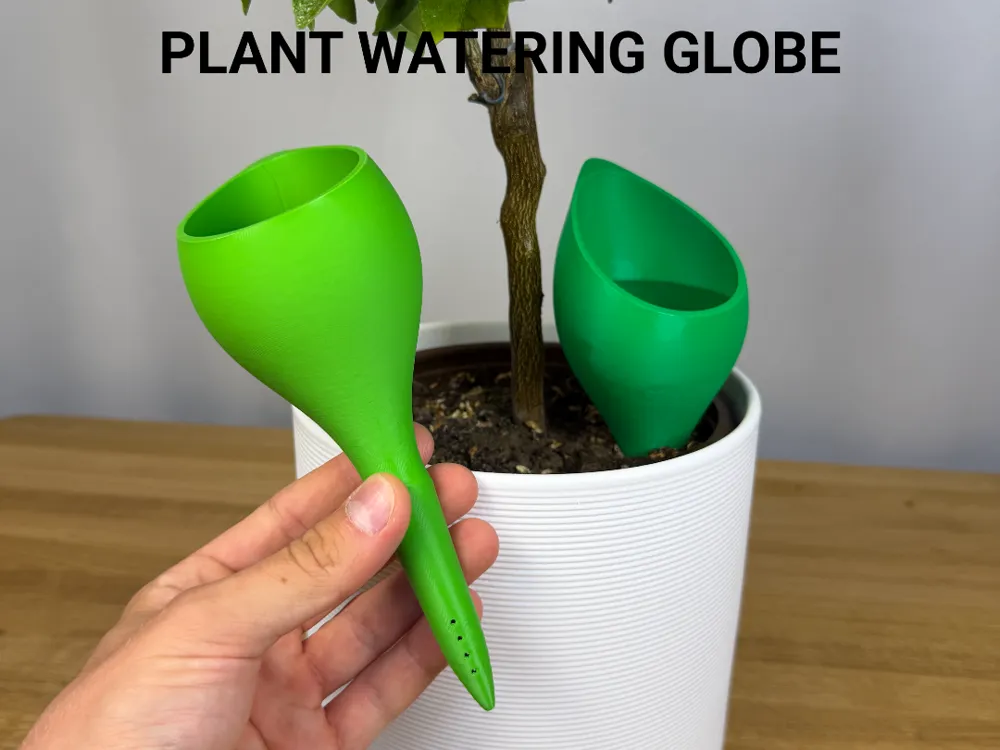 Plant Watering Globe — example colour. Includes: One complete printed item in the selected configuration. Approximate dimensions (Width × Depth × Height): 1 supplied: 74 × 75 × 208 mm.