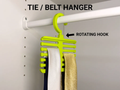 Tie / Belt Hanger — example colour. Includes: one tie / belt hanger. Approximate dimensions (Width × Depth × Height): 1 supplied: 123 × 10.8 × 164.2 mm.