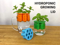 Hydroponic Growing Lid — example colour. Includes: one hydroponic growing lid. Approximate dimensions (W × D × H): • Hydroponic Growing Lid: 66 × 66 × 43.9 mm.