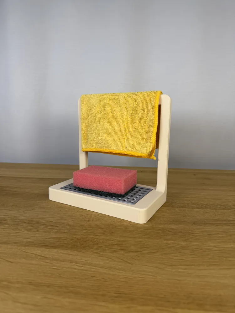 Kitchen Rag + Sponge Holder — example colour. Includes: one kitchen rag + sponge holder.