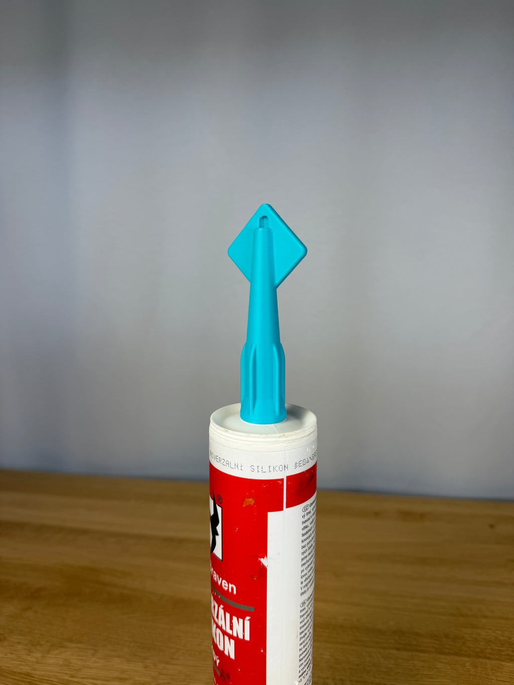Example R3 printed caulk nozzle fitted to a separate cartridge
