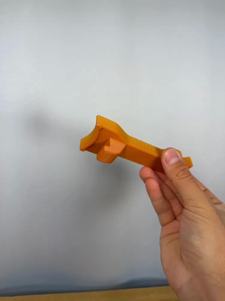 Jar Vacuum Releaser + Bottle Cap Opener — example colour. Includes: one jar vacuum releaser + bottle cap opener. Approximate dimensions (W × D × H): • Jar Vacuum Releaser + Bottle Cap Opener: 129.6 × 42 × 32 mm.