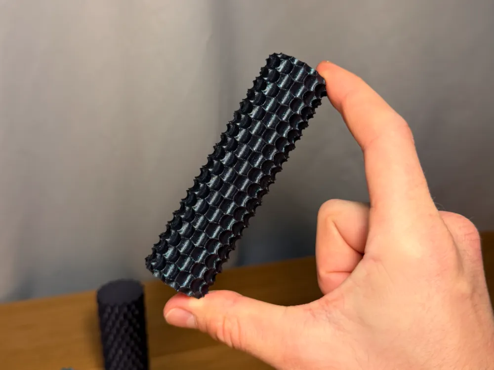 Sensory Fidget Roller - Dimpled — example colour. Includes: one sensory fidget roller - dimpled. Approximate dimensions (W × D × H): • Sensory Fidget Roller - Dimpled: 110 × 33.9 × 33.9 mm.