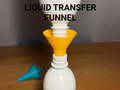 Liquid Transfer Funnel — example colour. Includes: one liquid transfer funnel. Approximate dimensions (W × D × H): • Liquid Transfer Funnel: 59.1 × 59.1 × 85.7 mm.