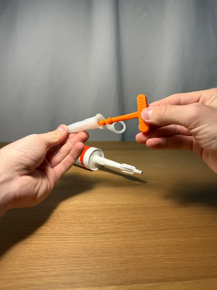 Caulk / Silicone Nozzle Cleaner - Pack of 5 — example colour. Includes: 5 nozzle cleaning tools. Approximate dimensions (W × D × H): • Caulk nozzle cleaner (each): 52.5 × 12.2 × 116.1 mm.