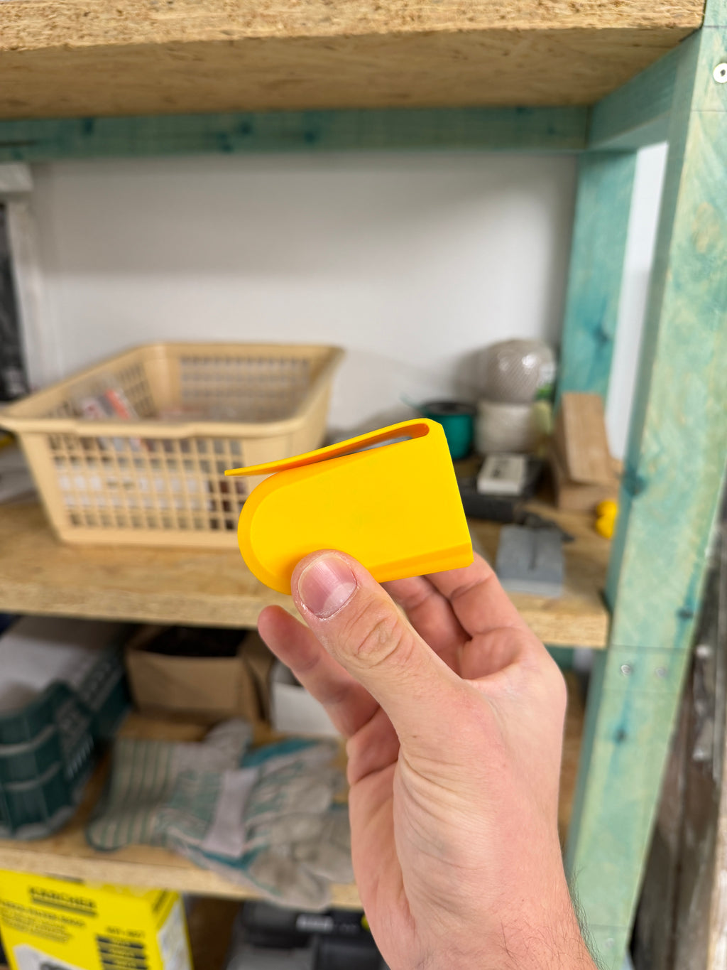 Reverse side of the clip-on tool holder in an example colour.