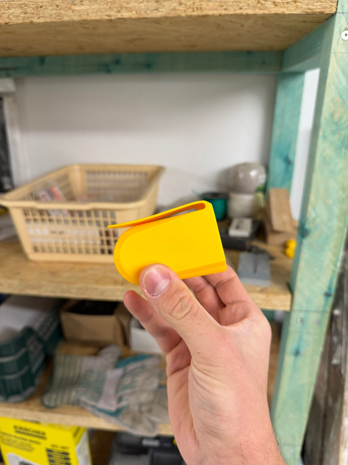 Reverse side of the clip-on tool holder in an example colour.