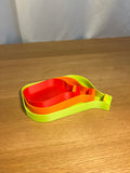 Example funnel trays in multiple sizes and colours