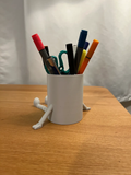 Articulated Pen Holder - Desk Organiser — example colour. Includes: one articulated pen holder - desk organiser. Approximate dimensions (W × D × H): • Articulated Pen Holder - Desk Organiser: 149.7 × 134.7 × 90 mm.