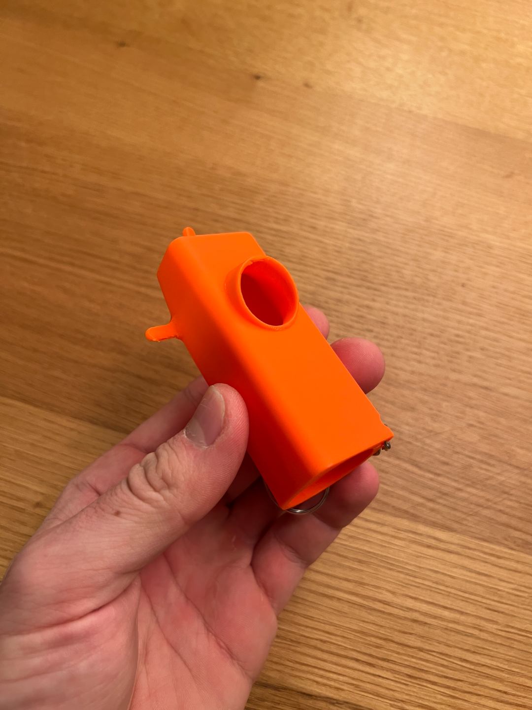 Printed mini drill dust collector with an example metal ring