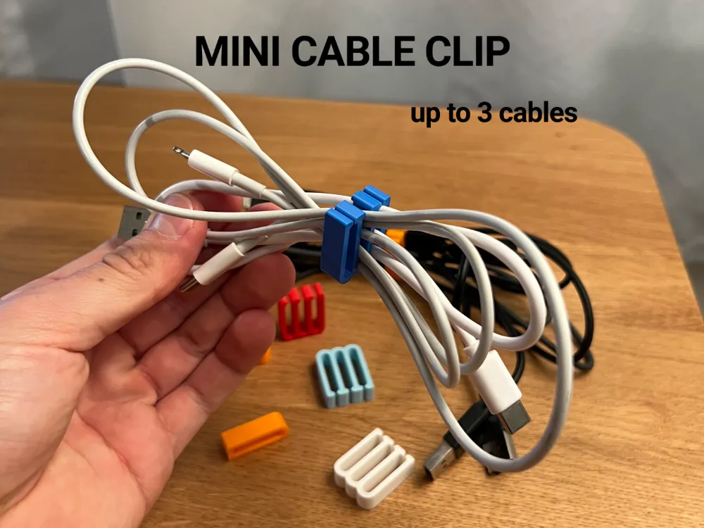 Mini Cable Clip - Pack of 10 — example colour. Includes: 10 cable clips.